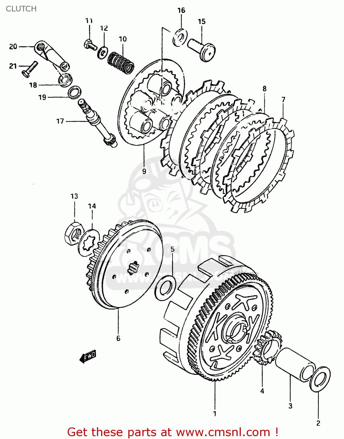 CLUTCH ZR50SK 1982 (X) (E02 E16 E17 E21 E41)