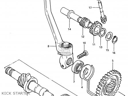 KICK STARTER - ZR50SK 1982 (X) (E02 E16 E17 E21 E41)