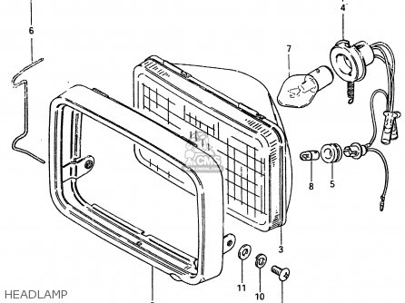HEADLAMP - ZR50SK 1982 (X) (E02 E16 E17 E21 E41)