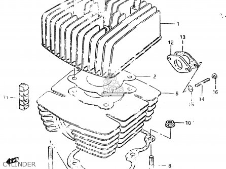 CYLINDER - ZR50SK 1982 (X) (E02 E16 E17 E21 E41)