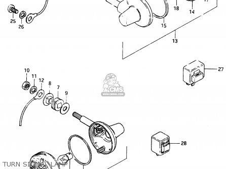 TURN SIGNAL LAMP - ZR50SK 1982 (X) (E02 E16 E17 E21 E41)