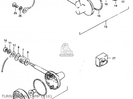 TURN SIGNAL LAMP (E16) - ZR50SK 1982 (X) (E02 E16 E17 E21 E41)