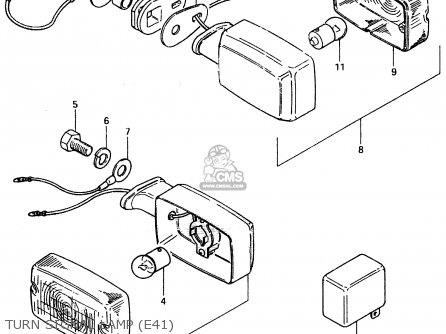 TURN SIGNAL LAMP (E41) - ZR50SK 1982 (X) (E02 E16 E17 E21 E41)
