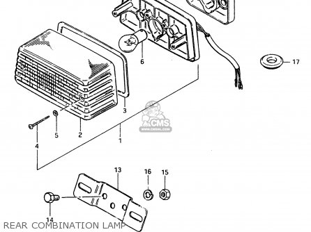 REAR COMBINATION LAMP - ZR50SK 1982 (X) (E02 E16 E17 E21 E41)
