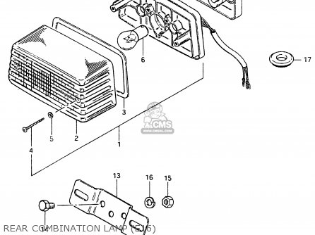 REAR COMBINATION LAMP (E16) - ZR50SK 1982 (X) (E02 E16 E17 E21 E41)