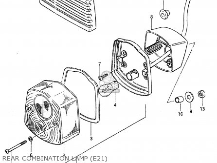 REAR COMBINATION LAMP (E21) - ZR50SK 1982 (X) (E02 E16 E17 E21 E41)