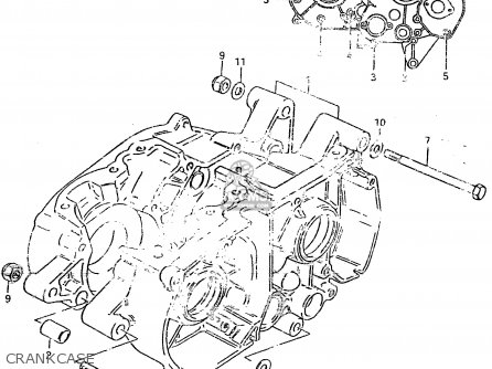 CRANKCASE - ZR50SK 1982 (X) (E02 E16 E17 E21 E41)