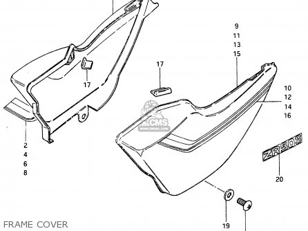 FRAME COVER - ZR50SK 1982 (X) (E02 E16 E17 E21 E41)