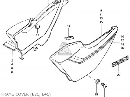 FRAME COVER (E21, E41) - ZR50SK 1982 (X) (E02 E16 E17 E21 E41)