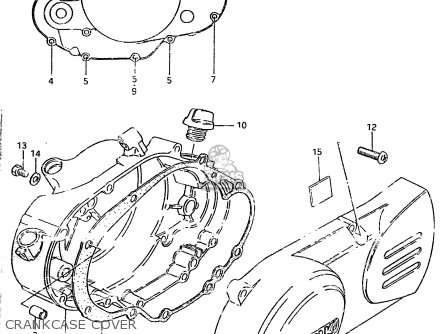 CRANKCASE COVER - ZR50SK 1982 (X) (E02 E16 E17 E21 E41)