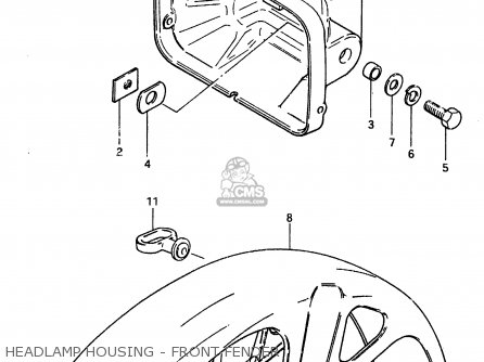 HEADLAMP HOUSING - FRONT FENDER - ZR50SK 1982 (X) (E02 E16 E17 E21 E41)
