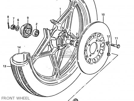 FRONT WHEEL - ZR50SK 1982 (X) (E02 E16 E17 E21 E41)