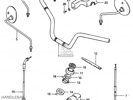 HANDLEBAR - ZR50SK 1982 (X) (E02 E16 E17 E21 E41)