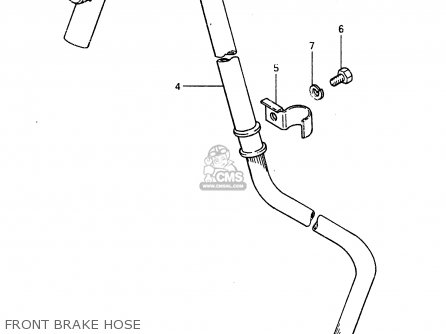 FRONT BRAKE HOSE - ZR50SK 1982 (X) (E02 E16 E17 E21 E41)