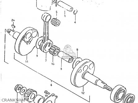 CRANKSHAFT - ZR50SK 1982 (X) (E02 E16 E17 E21 E41)