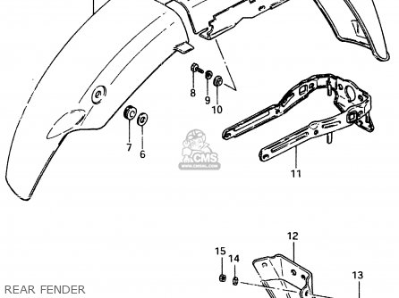 REAR FENDER - ZR50SK 1982 (X) (E02 E16 E17 E21 E41)