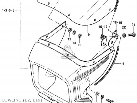 COWLING (E2, E16) - ZR50SK 1982 (X) (E02 E16 E17 E21 E41)