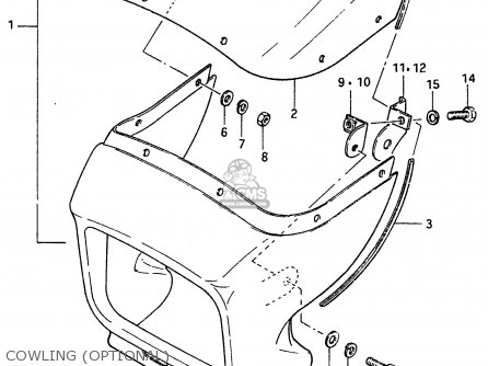 COWLING (OPTIONAL) - ZR50SK 1982 (X) (E02 E16 E17 E21 E41)