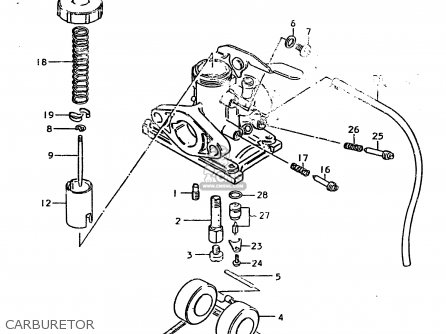 CARBURETOR - ZR50SK 1982 (X) (E02 E16 E17 E21 E41)