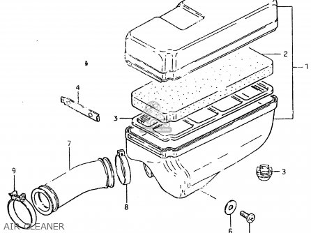 AIR CLEANER - ZR50SK 1982 (X) (E02 E16 E17 E21 E41)