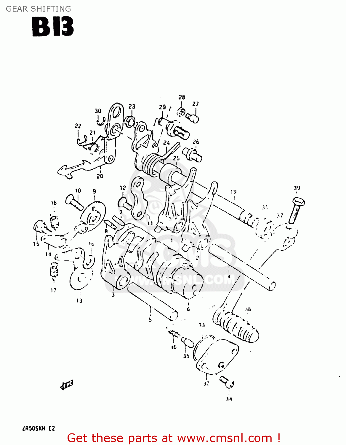 GEAR SHIFTING ZR50SK 1984 (E) (E02 E16 E21)
