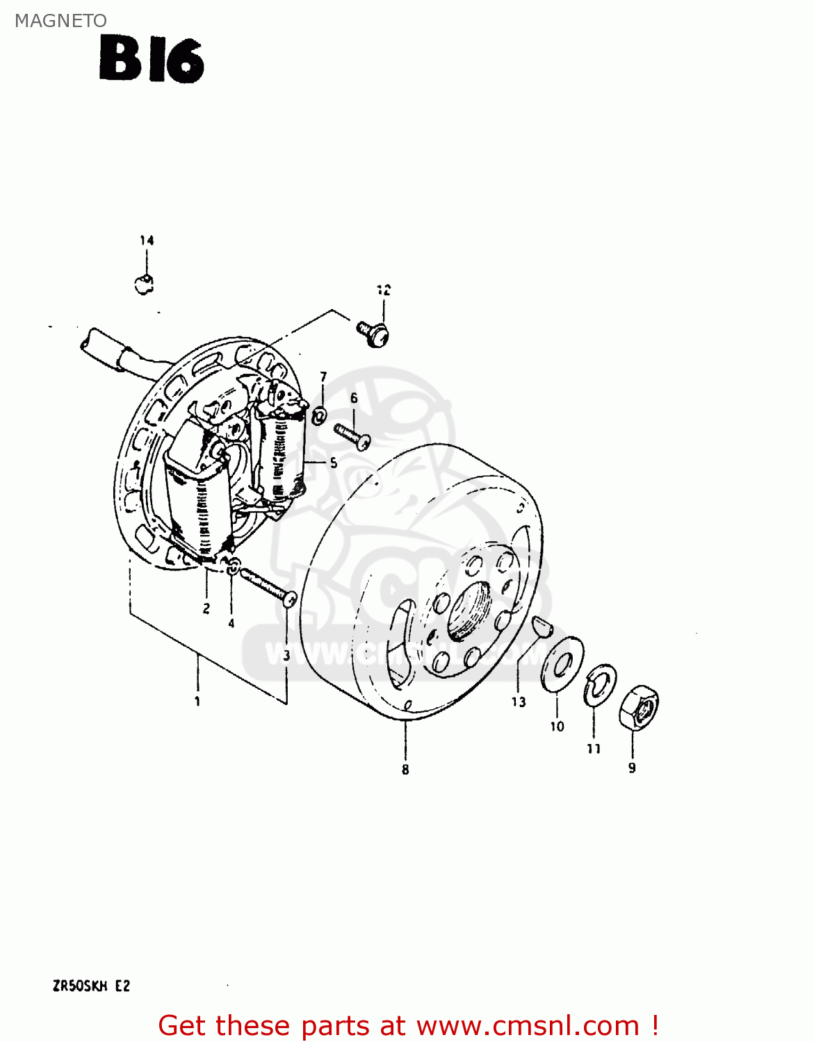 MAGNETO ZR50SK 1984 (E) (E02 E16 E21)