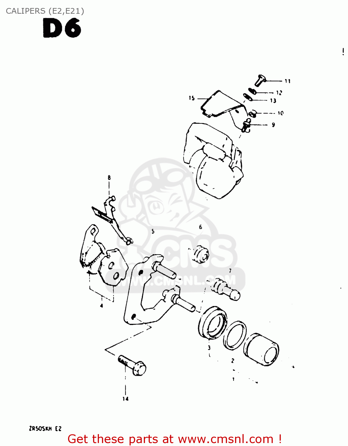 CALIPERS (E2,E21) ZR50SK 1984 (E) (E02 E16 E21)