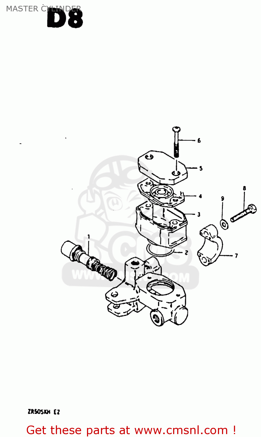 MASTER CYLINDER ZR50SK 1984 (E) (E02 E16 E21)