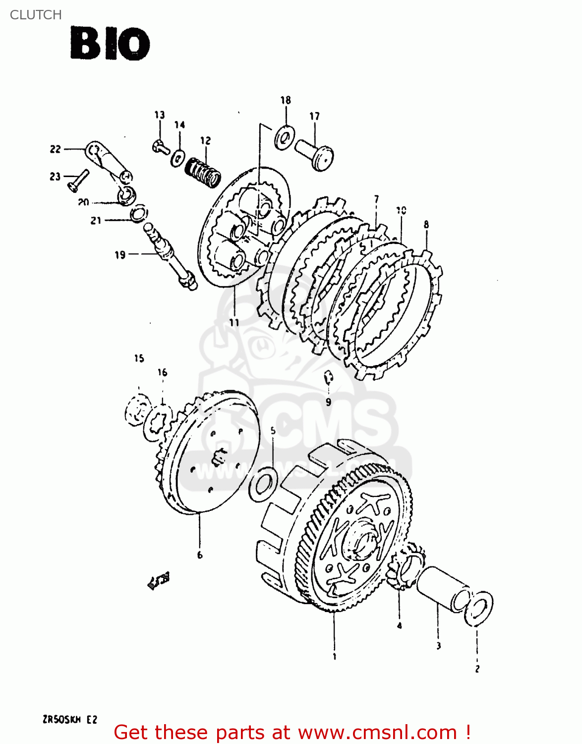 CLUTCH ZR50SK 1984 (E) (E02 E16 E21)