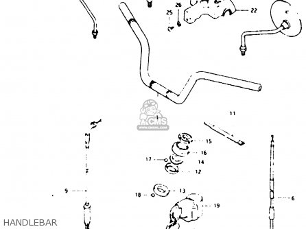 HANDLEBAR - ZR50SK 1984 (E) (E02 E16 E21)