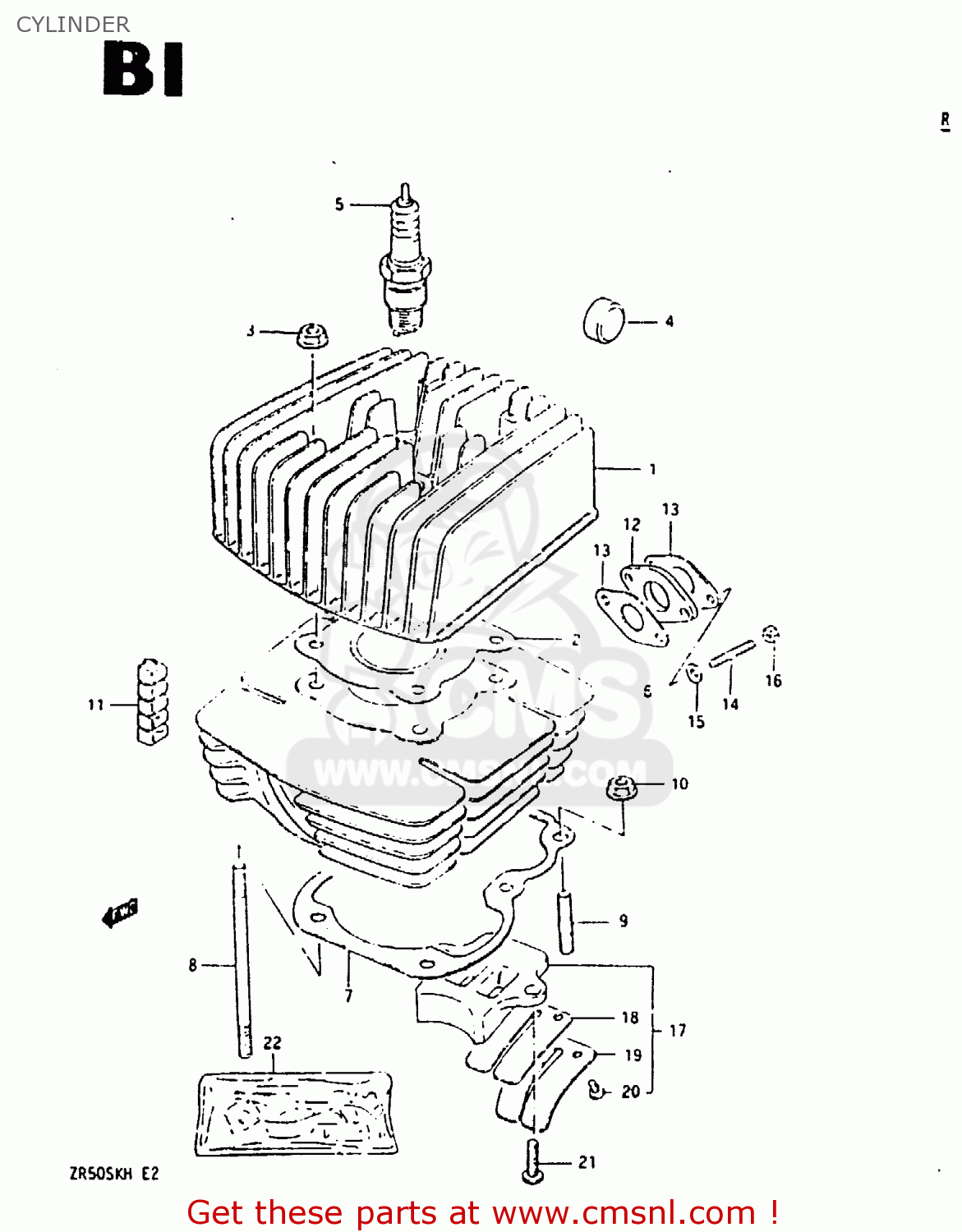 CYLINDER ZR50SK 1987 (H) (E02 E16 E21)