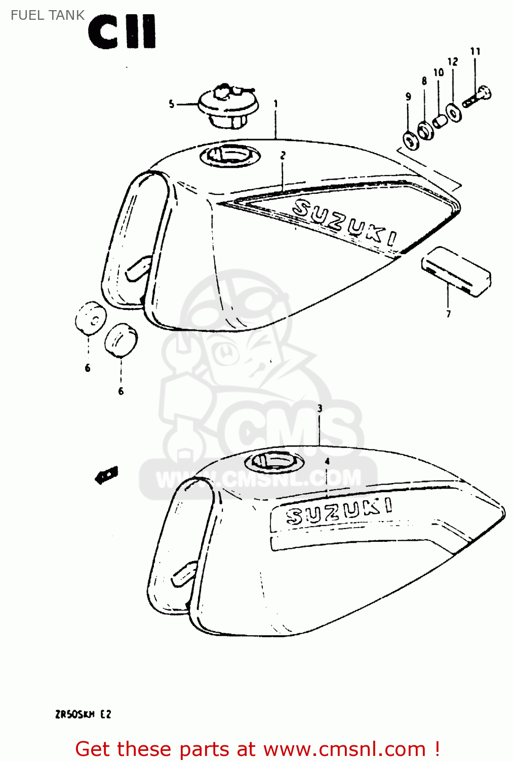 FUEL TANK ZR50SK 1987 (H) (E02 E16 E21)