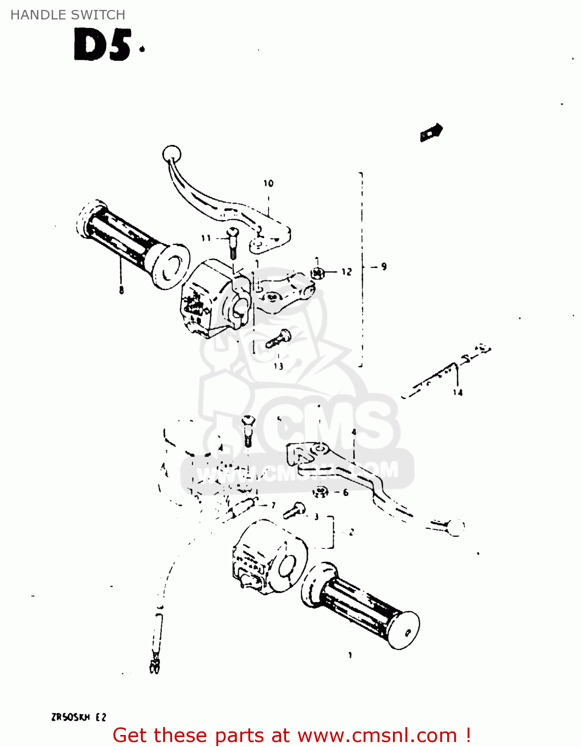 HANDLE SWITCH ZR50SK 1987 (H) (E02 E16 E21)