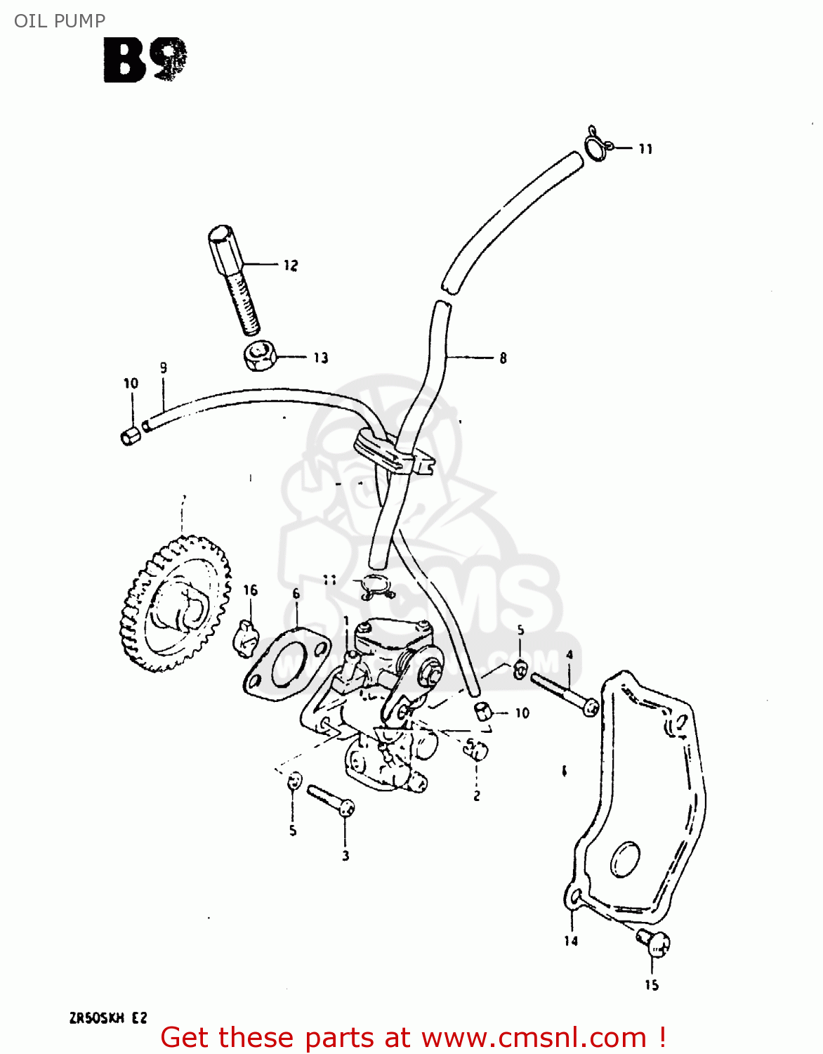 OIL PUMP ZR50SK 1987 (H) (E02 E16 E21)