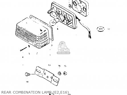 REAR COMBINATION LAMP (E2,E16) - ZR50SK 1987 (H) (E02 E16 E21)