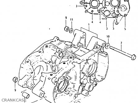 CRANKCASE - ZR50SK 1987 (H) (E02 E16 E21)