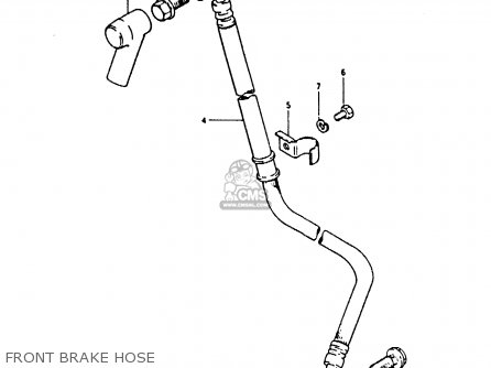 FRONT BRAKE HOSE - ZR50SK 1987 (H) (E02 E16 E21)