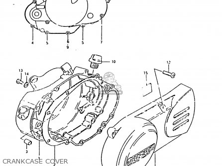CRANKCASE COVER - ZR50SK 1987 (H) (E02 E16 E21)