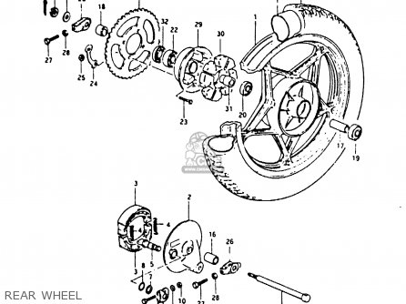 REAR WHEEL - ZR50SK 1987 (H) (E02 E16 E21)