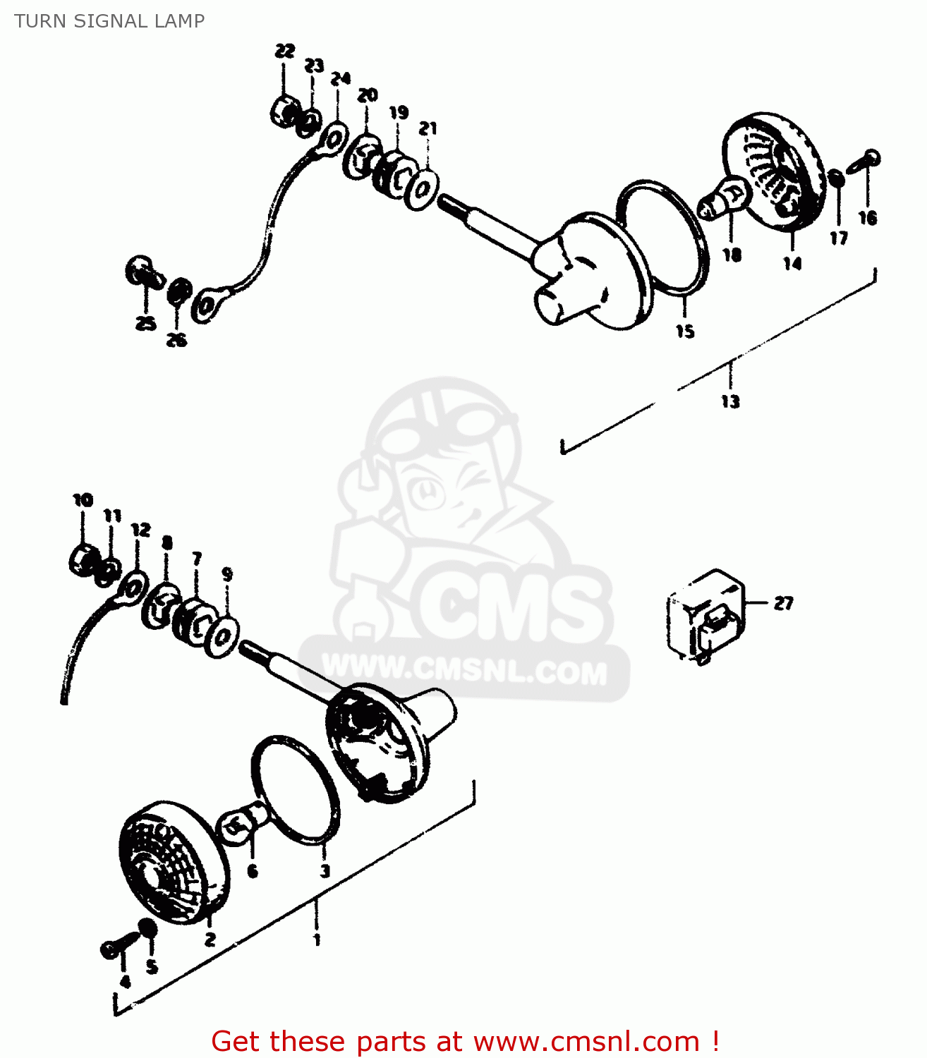TURN SIGNAL LAMP ZR50SLK 1981 (X) (E02 E21)