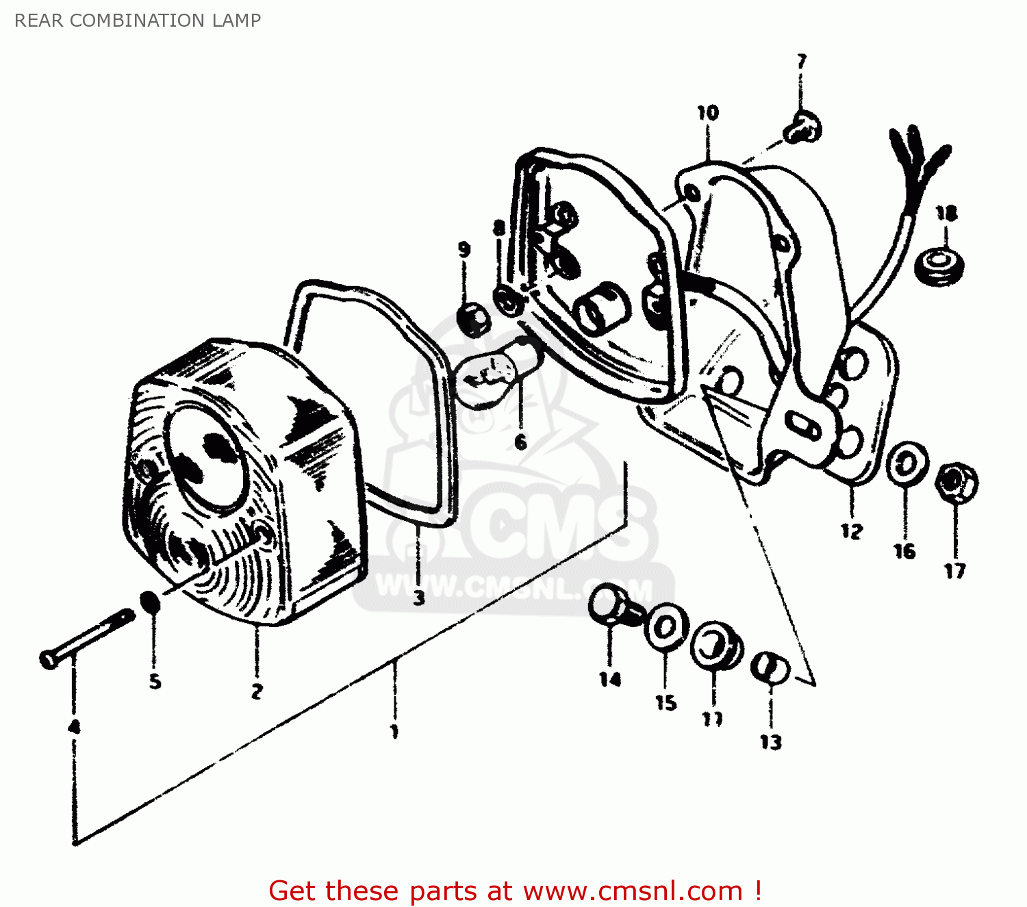 REAR COMBINATION LAMP ZR50SLK 1981 (X) (E02 E21)