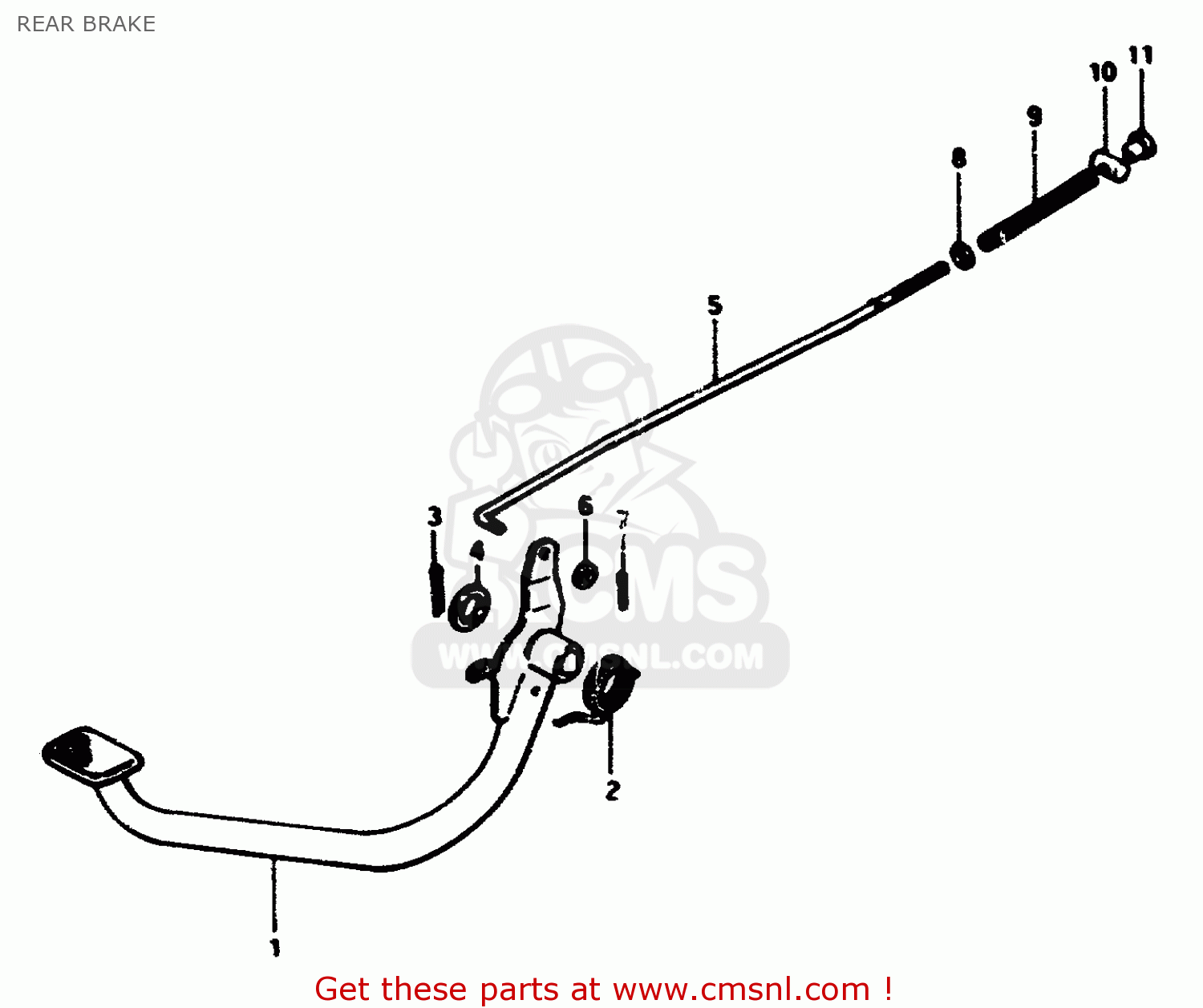 REAR BRAKE ZR50SLK 1981 (X) (E02 E21)