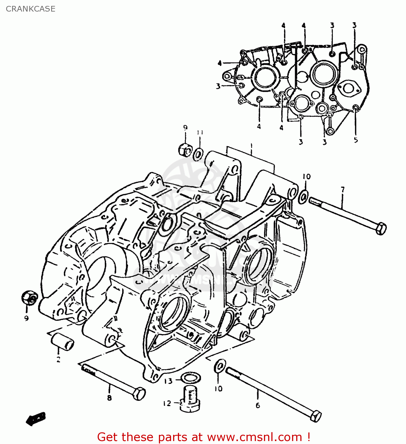 CRANKCASE ZR50SLK 1981 (X) (E02 E21)