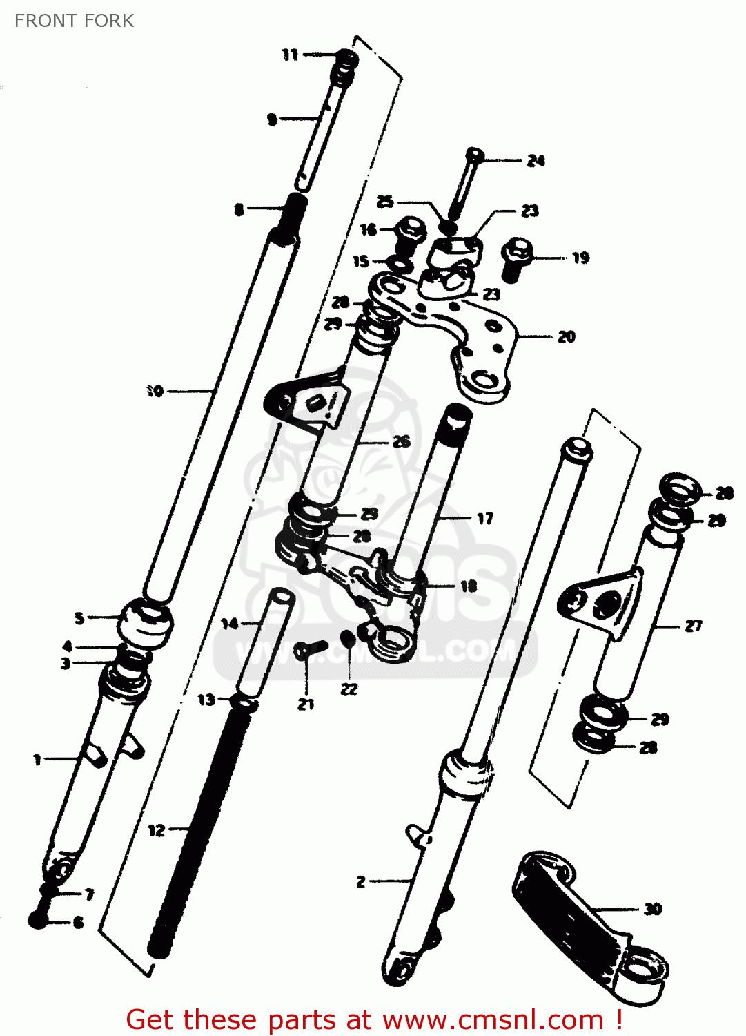 FRONT FORK ZR50SLK 1981 (X) (E02 E21)