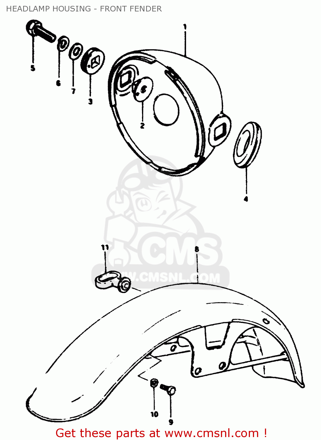 HEADLAMP HOUSING - FRONT FENDER ZR50SLK 1981 (X) (E02 E21)