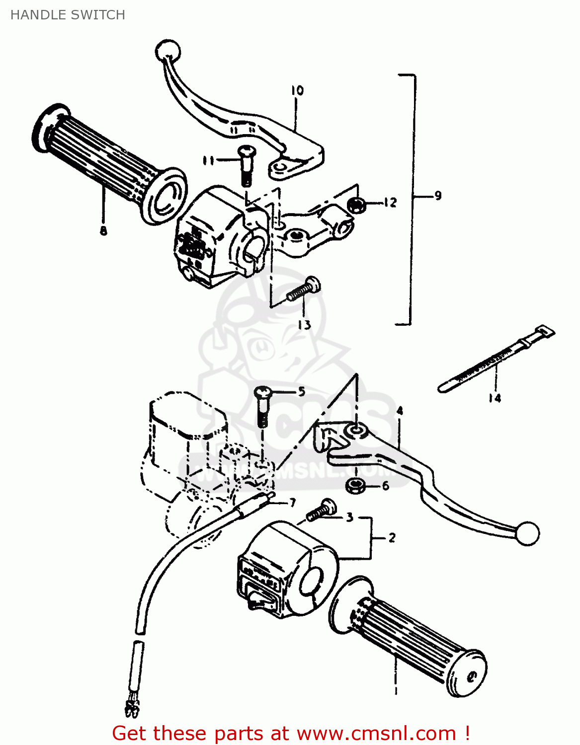 HANDLE SWITCH ZR50SLK 1981 (X) (E02 E21)