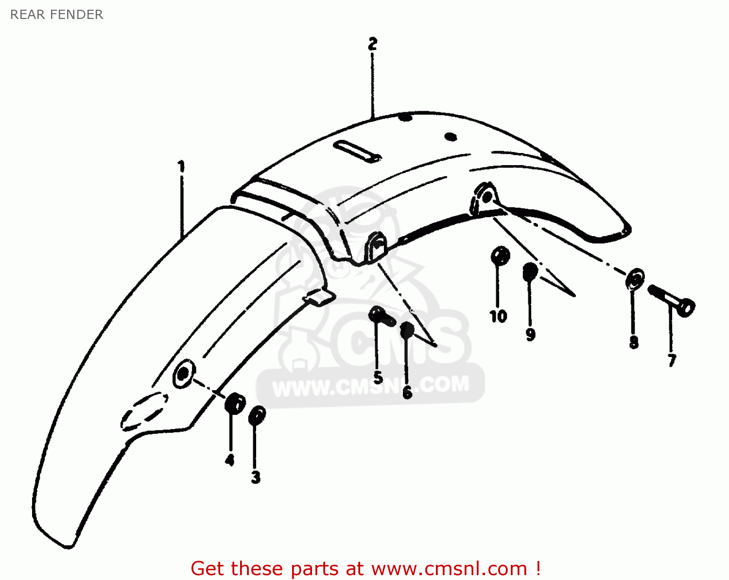 REAR FENDER ZR50SLK 1981 (X) (E02 E21)
