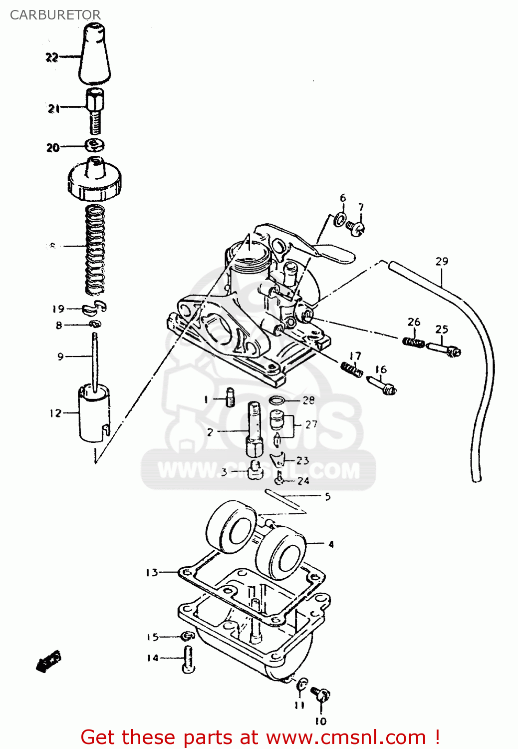 CARBURETOR ZR50SLK 1981 (X) (E02 E21)