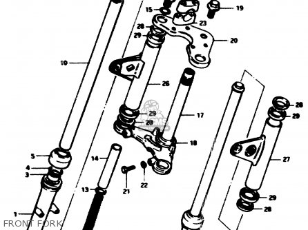 FRONT FORK - ZR50SLK 1981 (X) (E02 E21)