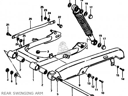 REAR SWINGING ARM - ZR50SLK 1981 (X) (E02 E21)